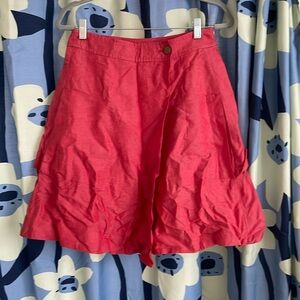 Red wrap circle skirt